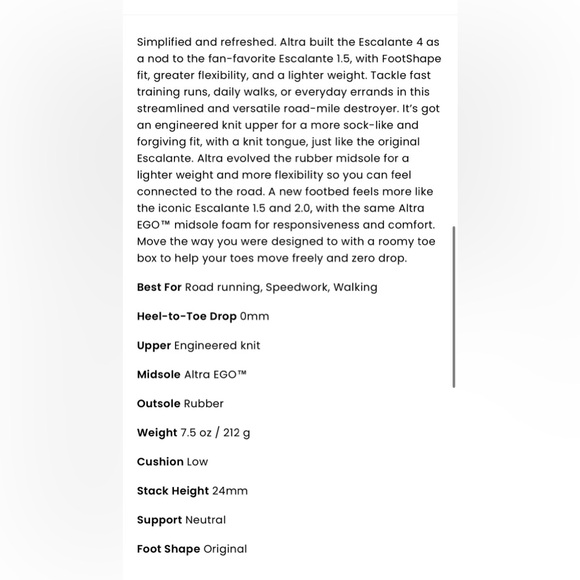 Altra Women's Escalante 4 Athletic Shoes - Mauve size 8.5 - Picture 5 of 10